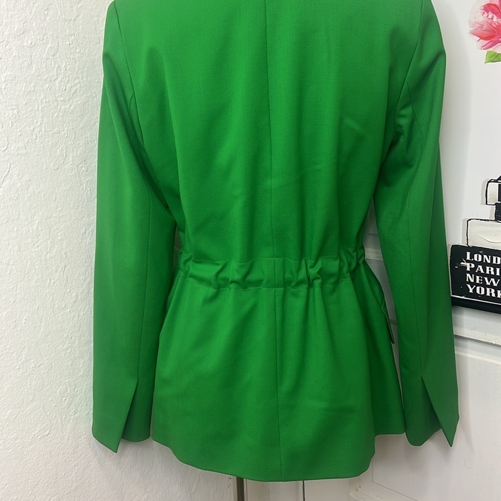 Argent 3 Button Cinched Waist Blazer in Green Size 4 - Picture 7 of 11